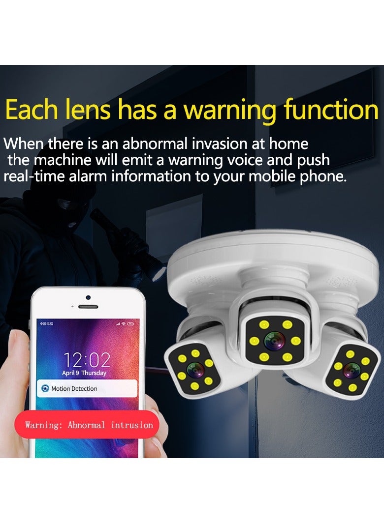 Generic Wifi Security Camera with 3 Channel Camera, 360° View, No Blind Spots, 2.4 GHz Wi-Fi, SD/Cloud Storage, AI/Motion Detection.  - Image 5