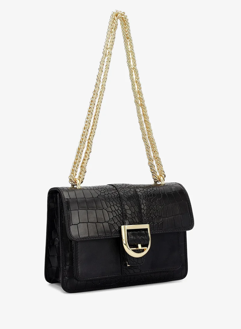Da Milano black Fresco Double Chain Bag (S) for Women | Best Price UAE
