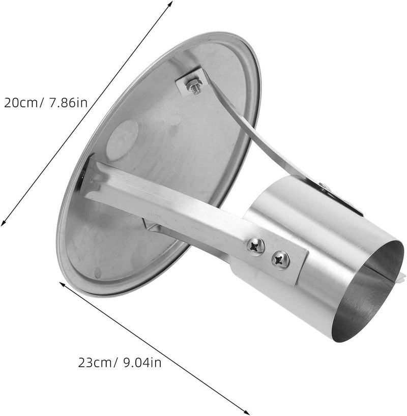 Stainless Steel Chimney Cap Cone Top Vent Pipe Cover 75mm with Extra Thick Large Umbrella Shape Rain and Wind Resistant Roof Exhaust Protector for Outdoor Fireplace - Image 2