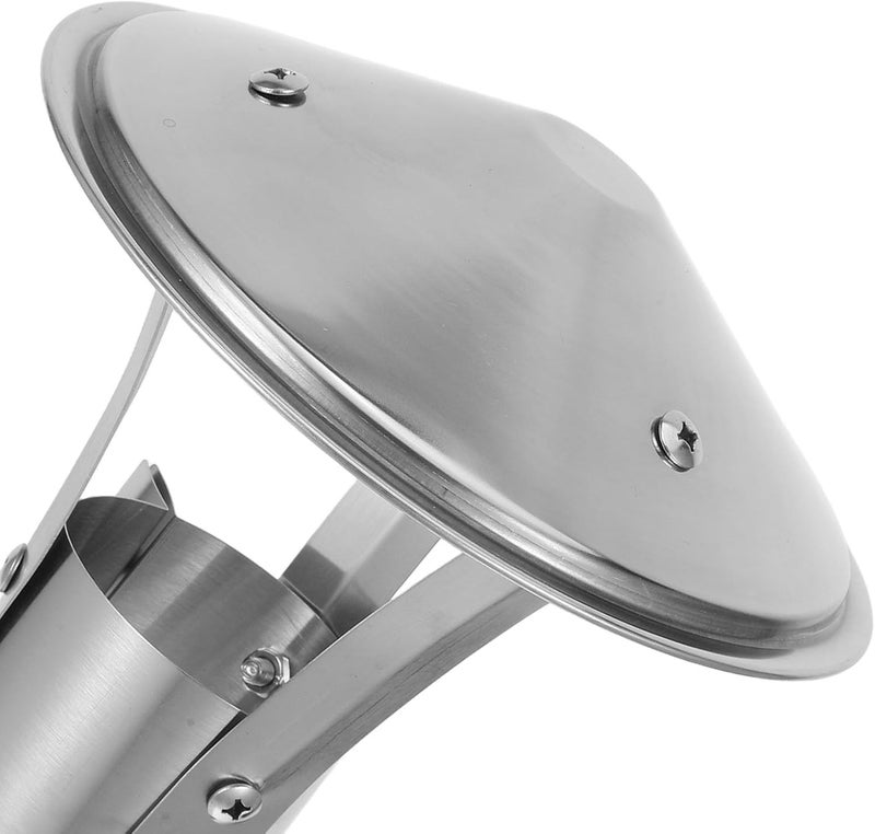 Stainless Steel Chimney Cap Cone Top Vent Pipe Cover 75mm with Extra Thick Large Umbrella Shape Rain and Wind Resistant Roof Exhaust Protector for Outdoor Fireplace - Image 3