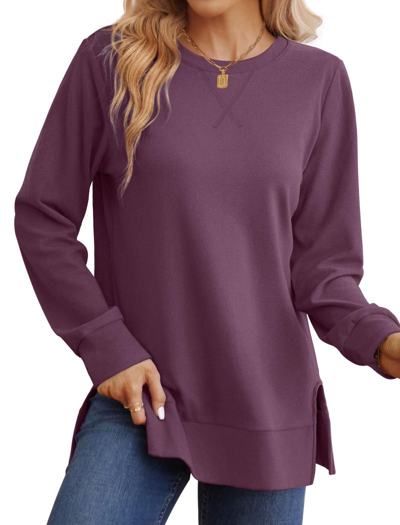 Saloogoe Women Loose Fit Sweatshirt Long Sleeve Shirt 2025 2XL - Image 1