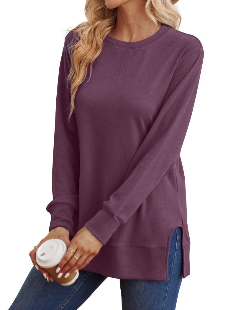 Saloogoe Women Loose Fit Sweatshirt Long Sleeve Shirt 2025 2XL - Image 2