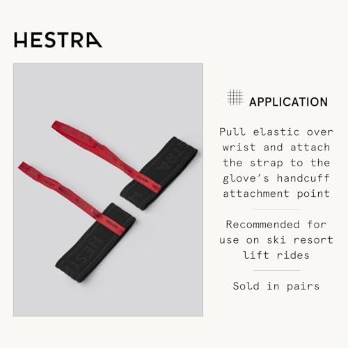 Hestra Men's Elastic Wrist Handcuff Leashes for Ski & Snowboarding, Glove Strap Accessories, Fits Sizes 8-11 (100/35 mm) - Image 2