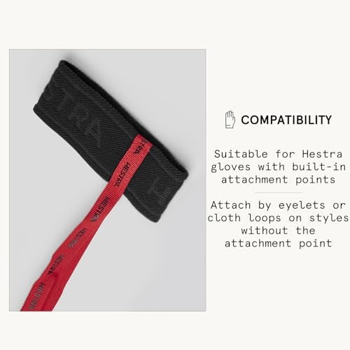 Hestra Men's Elastic Wrist Handcuff Leashes for Ski & Snowboarding, Glove Strap Accessories, Fits Sizes 8-11 (100/35 mm) - Image 3