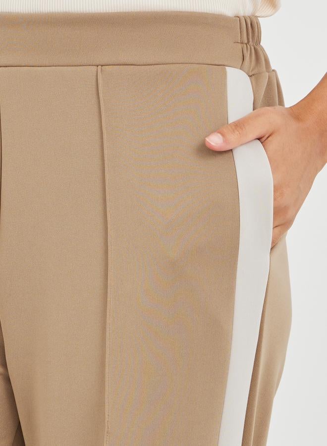 Styli Scuba Wide Leg Joggers with Side Seam Panel - Image 3