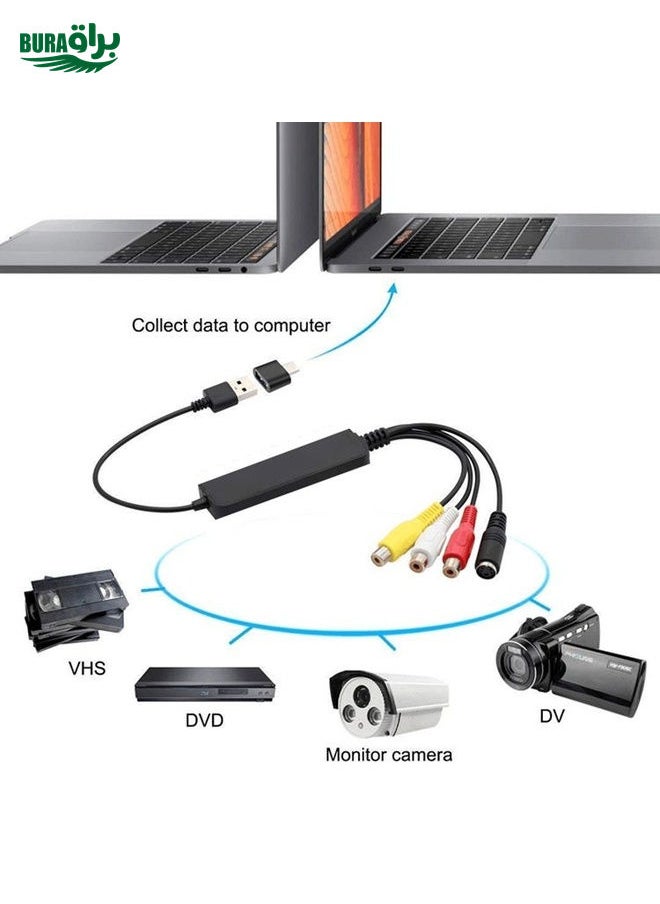 BURAQ USB to RCA Cable 60+ Supports Vista 64 / Win 7 / Win 8 / Win 10 / Mac OS  - Image 5