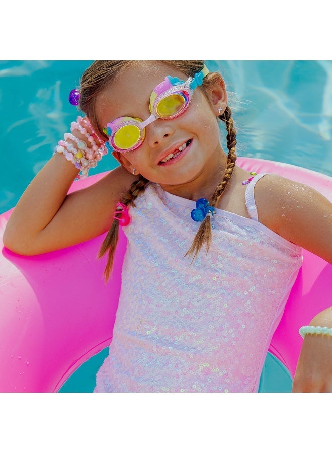 Bling2o Colorful Clouds Rainbow Girl Kids' Swim Goggles - Image 5