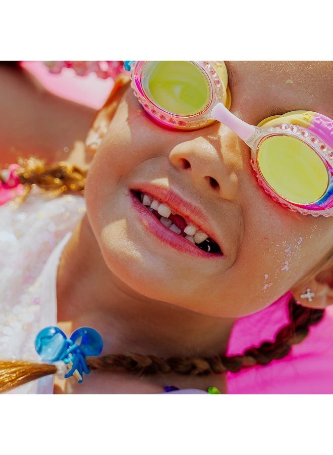 Bling2o Colorful Clouds Rainbow Girl Kids' Swim Goggles - Image 4