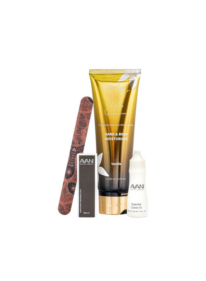 AVANI Dead Sea Cosmetics Women’S Premium Quality Nail Care Kit - Includes Cuticle Oil, Nail Buffer, Nail File, Mineral Moisturizing Hand And Body Lotion. - Image 2