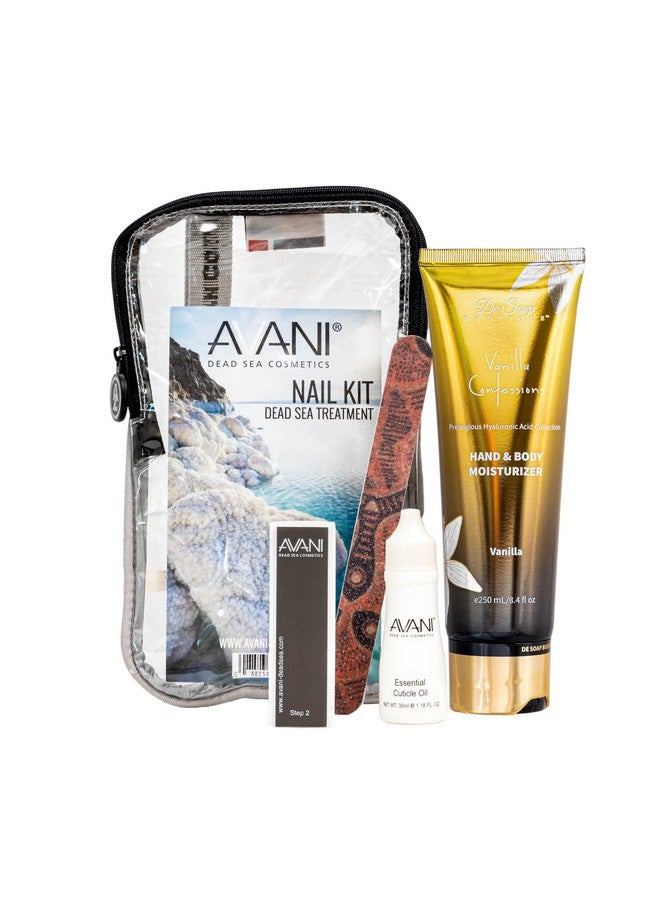 AVANI Dead Sea Cosmetics Women’S Premium Quality Nail Care Kit - Includes Cuticle Oil, Nail Buffer, Nail File, Mineral Moisturizing Hand And Body Lotion. - Image 3