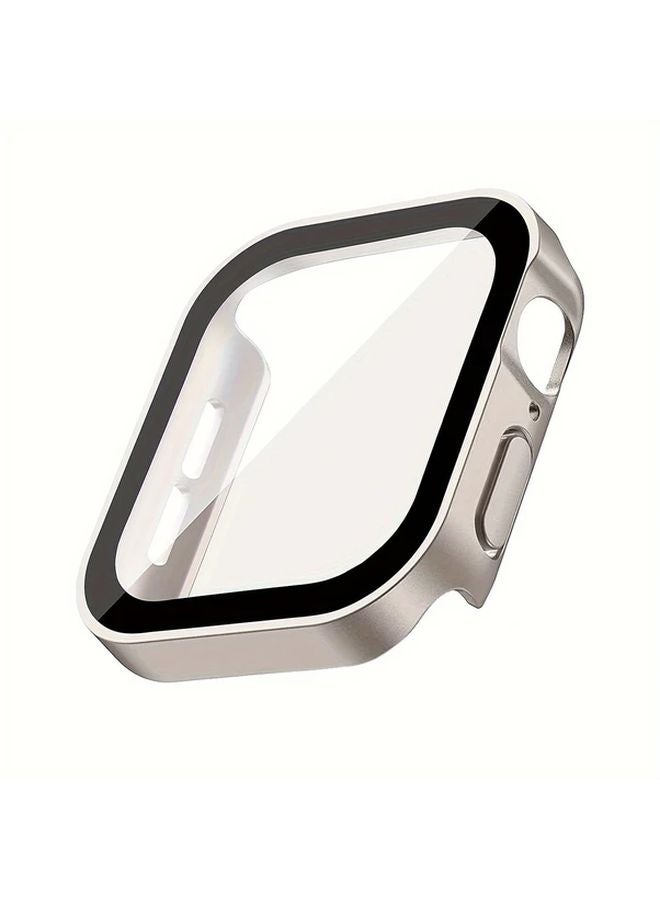 Ultra Thin Waterproof Case For Apple Watch 44mm Starlight Color With Built In Screen Protector - Image 1