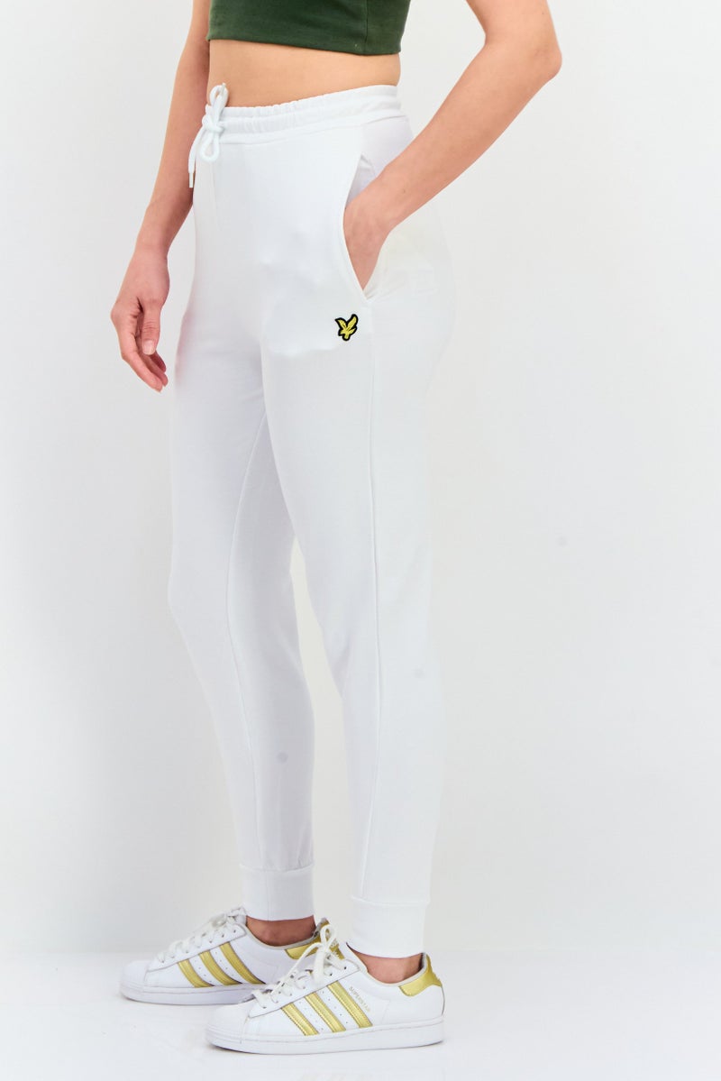 Lyle & Scott Women Regular Fit Brand Logo Sweatpants, White  - Image 2