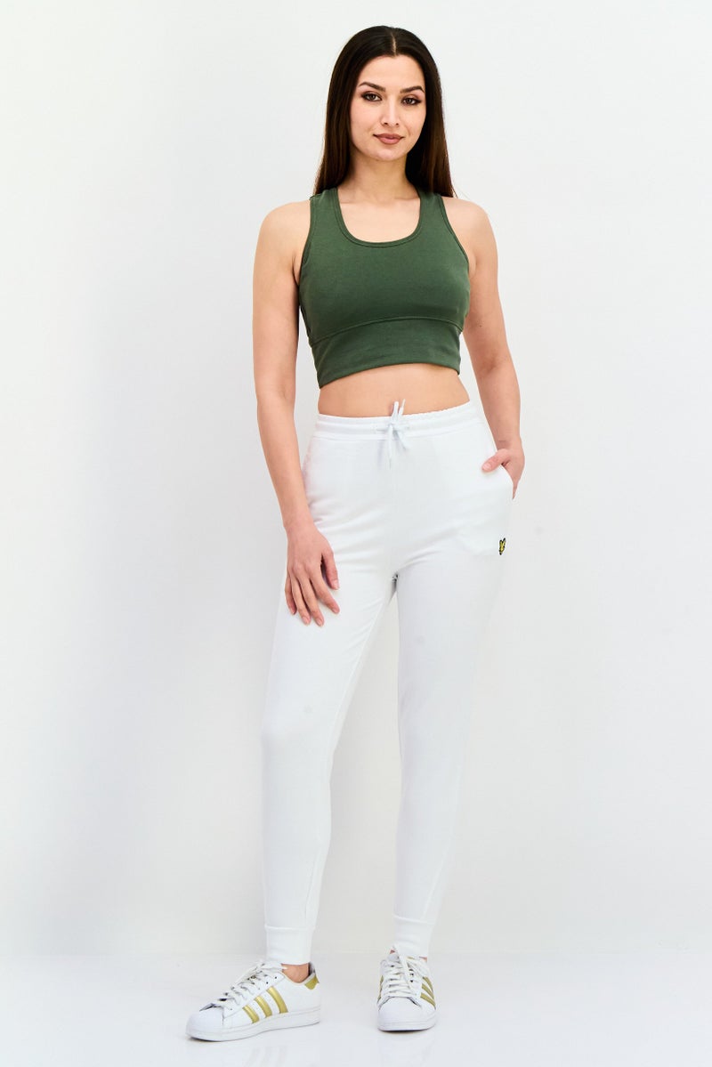Lyle & Scott Women Regular Fit Brand Logo Sweatpants, White  - Image 4