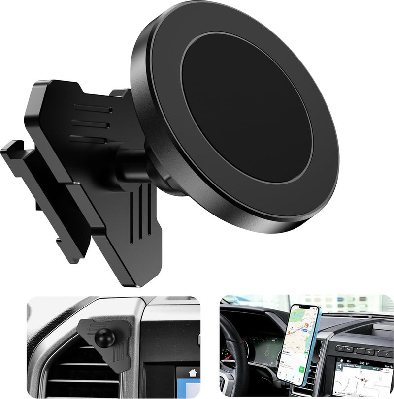 Surfcabin CNC Vent Phone Holder, Magnetic Car Air Vent Phone Holder Cradles Mount Compatible with F150 2015-2020 & Super Duty F250 F350 F450 2017-2021 Universal Bracket Stand for iPhone & Android - Image 1