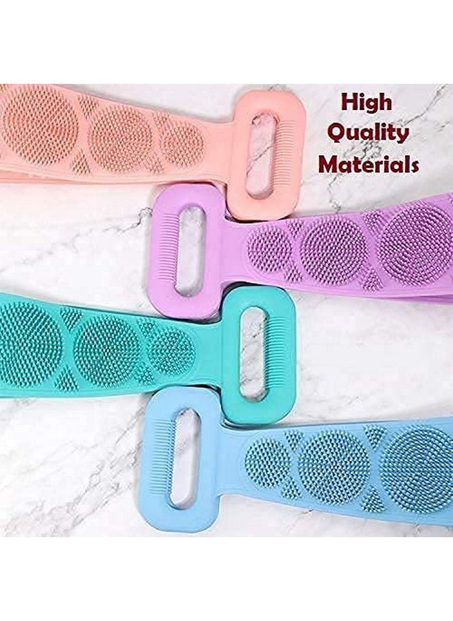 Generic Silicone Soft Cleaning Body Bath Brush With Shampoo Dispenser Plus Back Scrubber Bath Brush Washer For Dead Skin Removal Bath Body Brush Gentle Massage Exfoliation Men And Women By Mahadev ShopCartt  - Image 5