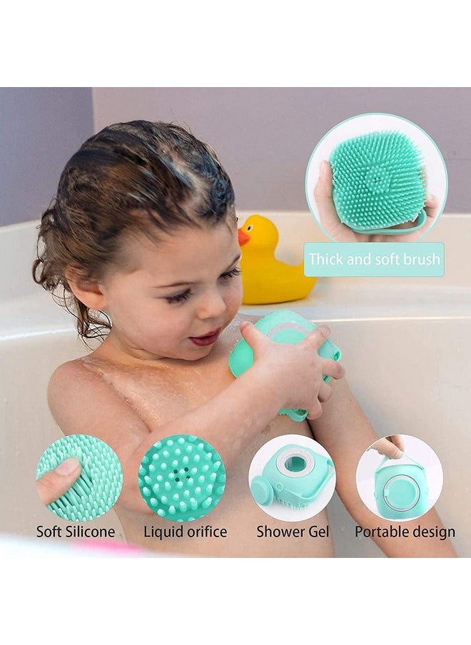 Generic Silicone Soft Cleaning Body Bath Brush With Shampoo Dispenser Plus Back Scrubber Bath Brush Washer For Dead Skin Removal Bath Body Brush Gentle Massage Exfoliation Men And Women By Mahadev ShopCartt  - Image 4