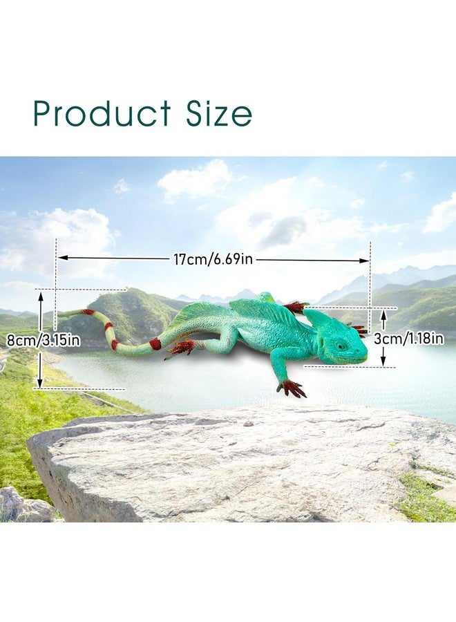 SUPER TOY Reptile Toy for Kids Realistic Gecko Lizard Blue Ocean Chameleon Figurine Rubber Animal Cold Blooded Lifelike Soft Prank Toys Educational Gift Boys Girls - Image 4