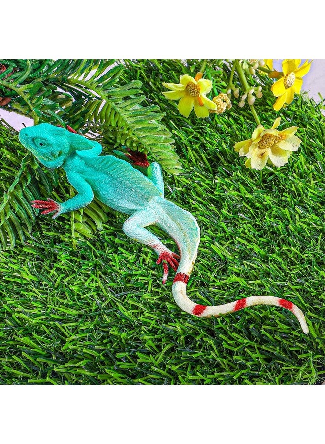 SUPER TOY Reptile Toy for Kids Realistic Gecko Lizard Blue Ocean Chameleon Figurine Rubber Animal Cold Blooded Lifelike Soft Prank Toys Educational Gift Boys Girls - Image 5