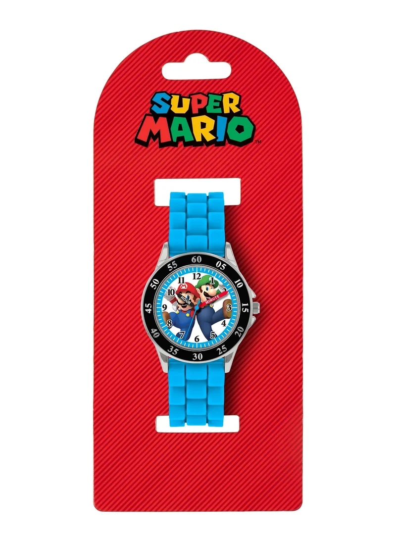 Super Mario Nintendo Mario Blue Time Teacher Boys Watch - GSM3044ARG