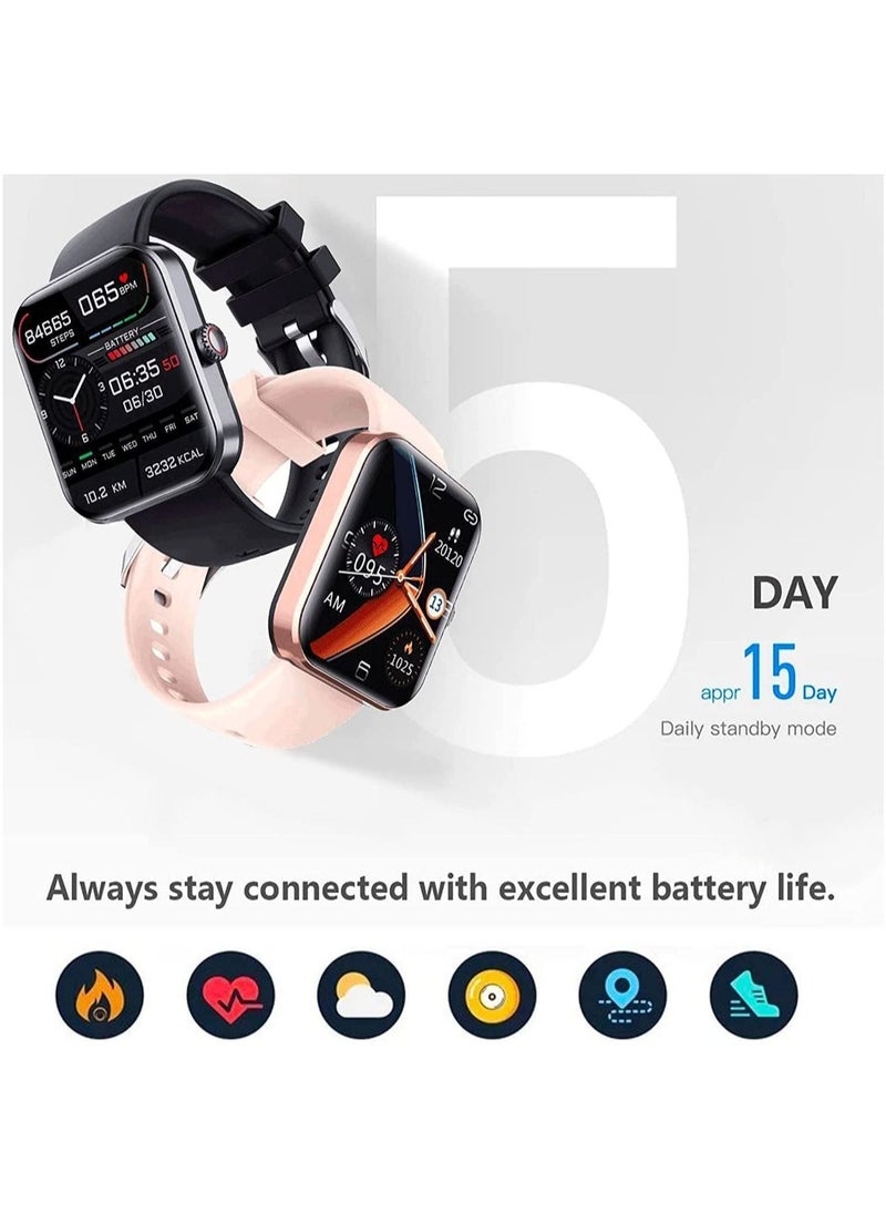 Generic Health & Fitness Smartwatch, Blood Glucose Monitoring, Fitness Tracker with Blood Pressure, Blood Oxygen Tracking, Heart Rate Monitor (Pink)  - Image 3