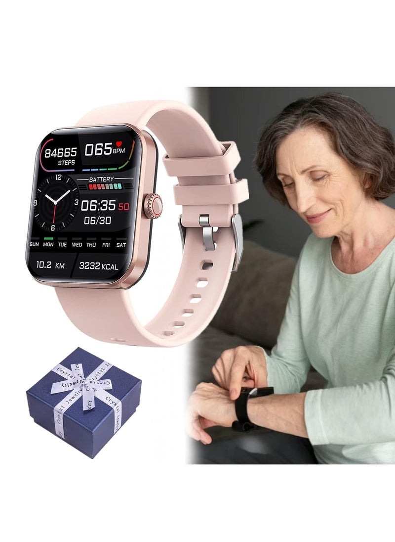 Generic Health & Fitness Smartwatch, Blood Glucose Monitoring, Fitness Tracker with Blood Pressure, Blood Oxygen Tracking, Heart Rate Monitor (Pink)  - Image 1