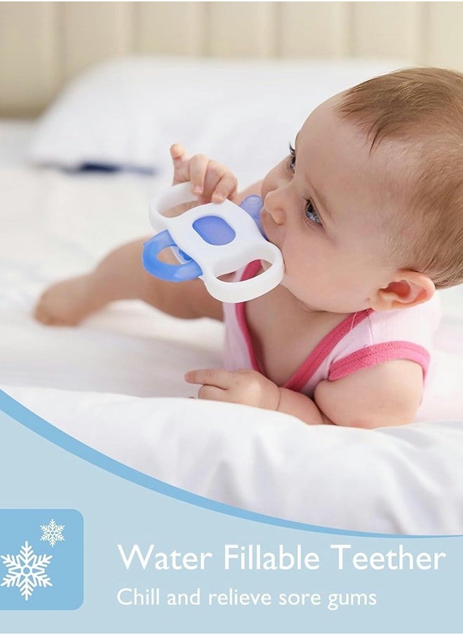 Momcozy عضاضة أطفال باردة من السيليكون قابلة للتعبئة بالماء، للأطفال من عمر 0 إلى 12 شهرًا  - Image 3