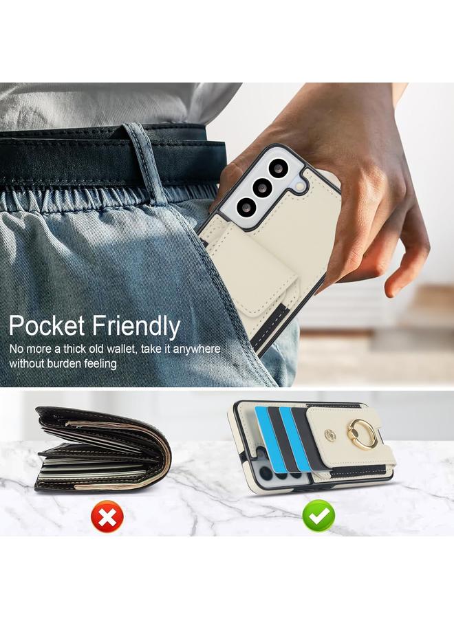 S-TOP Case For Samsung Galaxy S22 5G Elastic Card Bag Ring Holder Phone Case - Image 3