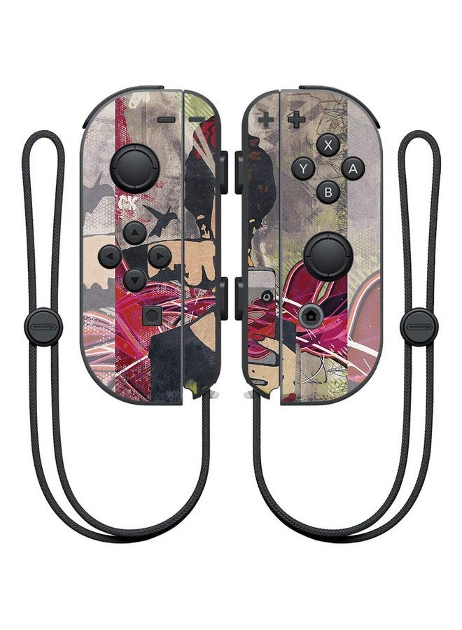 مايتي سكينز غلاف Mightyskins متوافق مع وحدة تحكم Nintendo Joy Con Grafitti Selfie | غطاء ملتف واقٍ ومتين وفريد من نوعه من الفينيل | سهل التطبيق والإزالة وتغيير الأنماط | صنع في الولايات المتحدة الأمريكية - Image 1