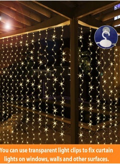 Generic 300LED Fairy Curtain Lights, USB Plug in 8 Modes  Fairy String  Lights with Remote Controller for Bedroom, Indoor, Outdoor, Weddings, Party, Decorations（9.8x9.8Ft, Warm White）  - Image 5