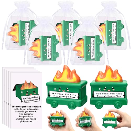 Hollowfly 30 Set Mini Dumpster Stress Balls Bulk Back to School Relief Gifts Motivational Inspirational Stress Balls Squeeze Appreciation Gift for Adult Employee Coworkers Staff Volunteer Green - Image 1