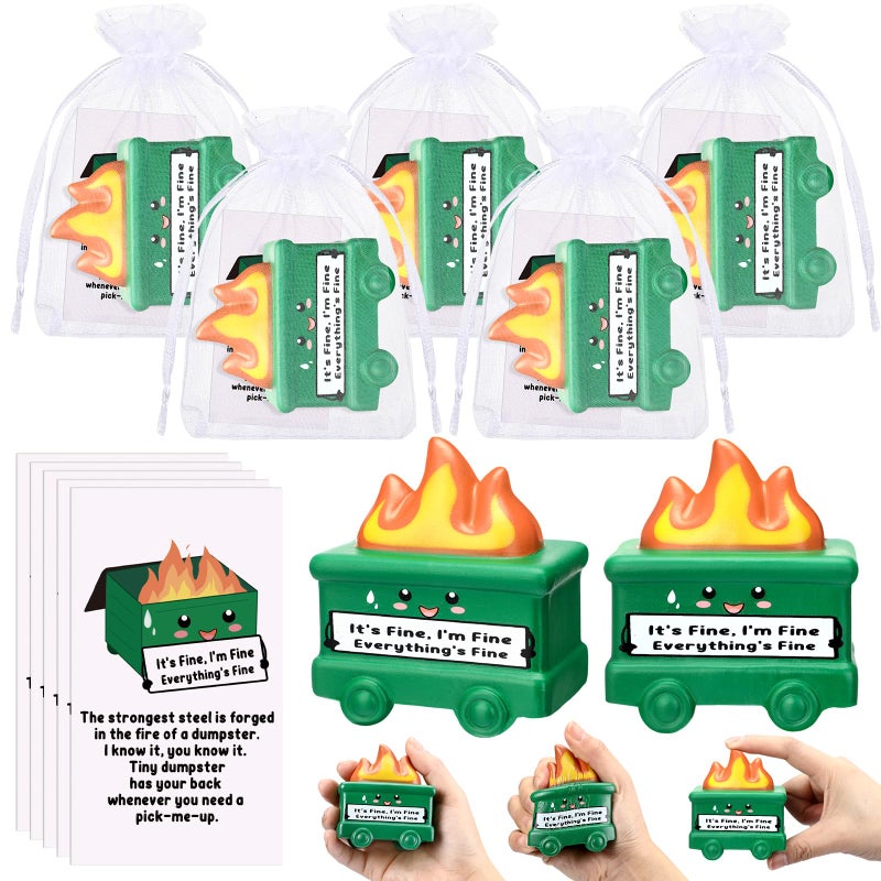Hollowfly 30 Set Mini Dumpster Stress Balls Bulk Back to School Relief Gifts Motivational Inspirational Stress Balls Squeeze Appreciation Gift for Adult Employee Coworkers Staff Volunteer Green - Image 3