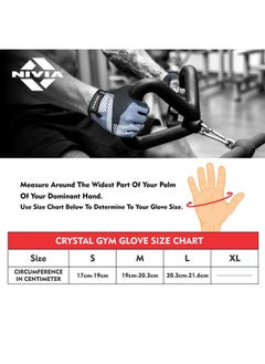 Nivia Crystal Sports Glove For Men&Women, Gloves Gym Workout, Gym Accessories Men, Gym Gloves Men Workout, Sport Glove, Fitness Gloves, Hand Glove Gym Men, Grip Gloves, Exercise Gloves(Black/Grey)  - Image 4