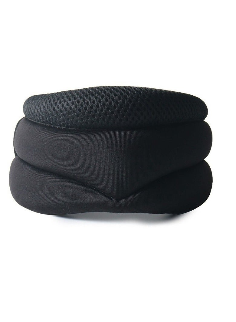 عام دعامة رقبة نسائية مريحة قابلة للتنفس لطوق عنق الرحم لتخفيف الألم، طوق رقبة قابل للتعديل من الرغوة الناعمة لتثبيت الفقرات والنوم وتخفيف الألم والضغط، مقاس M أسود - Image 1