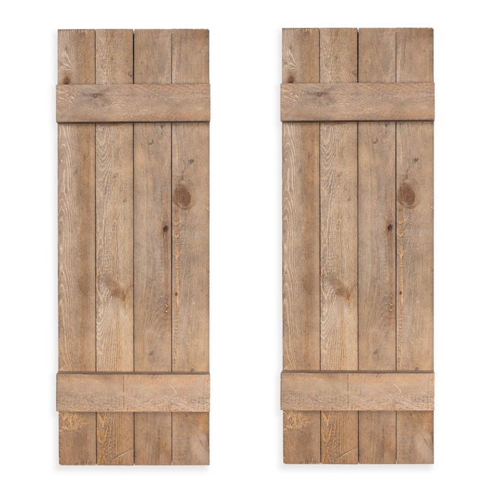 WOOD SHUTTERS WALL DECOR FARMHOUSE STYLE BARN DOOR SHUTTERS FOR INTERIOR WALL ART