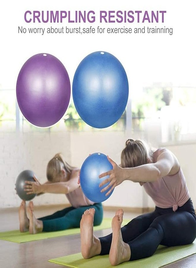 ERITIN Mini Exercise Ball 9inch/23cm Small Yoga Soft Pilate Ball Home Training Abdominal Workouts, Anti Burst and Slip, with Inflatable Straw for Therapy, Barre, Core Trainings(Multicolor) - Image 5