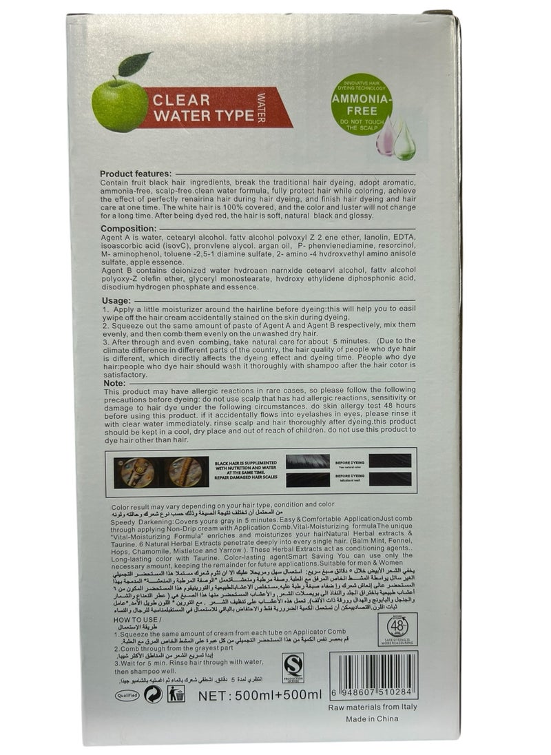 BEAUTY AMBITION Ammonia Free Apple Fruit Dye 96 Extract Black Cream 1000ml  - Image 3