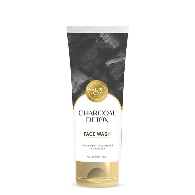 Body Cupid Charcoal Detox Face Wash Deep Cleansing Face Wash with Activated Charcoal Refreshing OilControl Formula 100ml - Image 1
