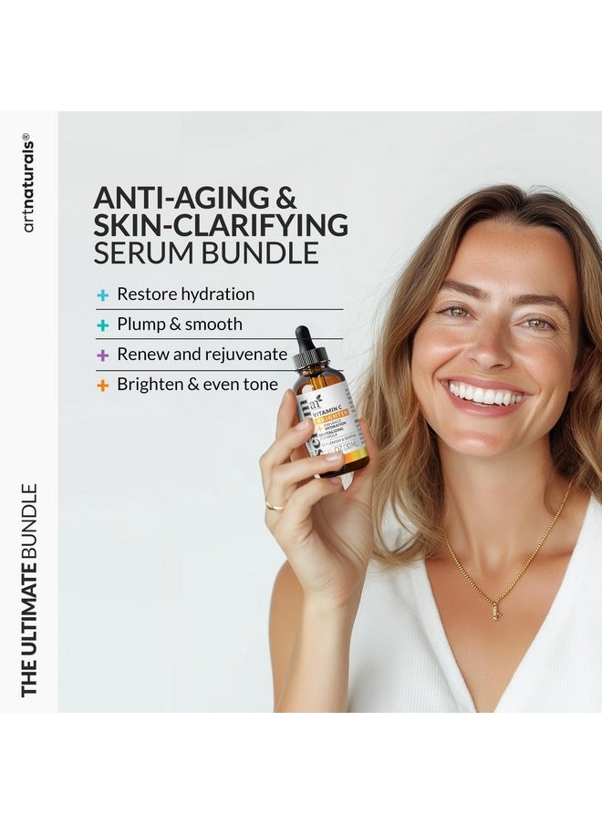 artnaturals - Vitamin C Serum Skin Care 4-Piece Set: Includes Retinol, Hyaluronic Acid & Niacinamide - Anti-Aging, Skin Brightening, Hydrating, Wrinkle Reduction, Dark Spot Corrector - 3-Month Supply - artnaturals - Image 1
