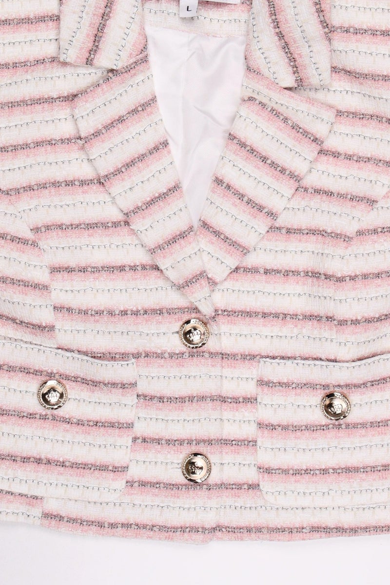 Walter Baker Women Regular Fit Textured Casual Crop Blazer, Multicolor - Image 5