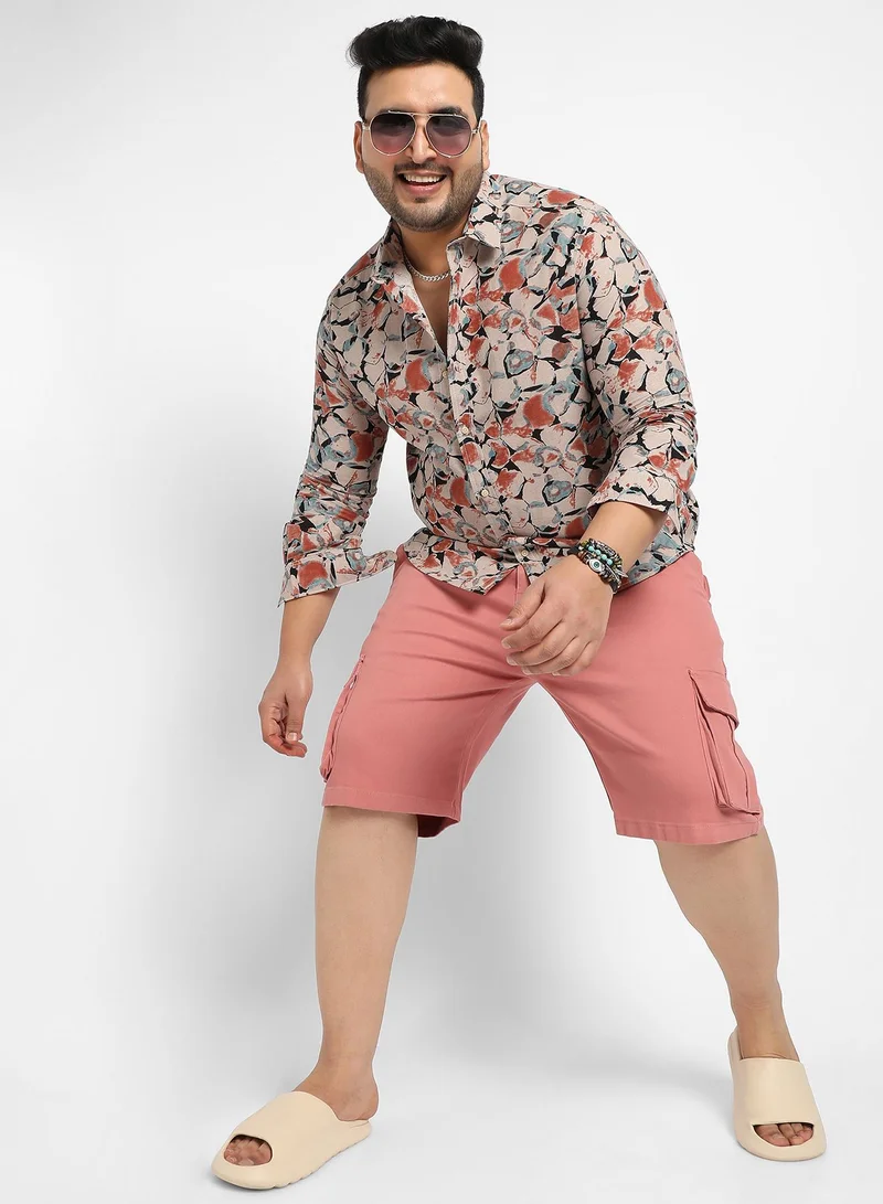 Instafab Plus Instafab Plus Artistic Floral Cluster Shirt