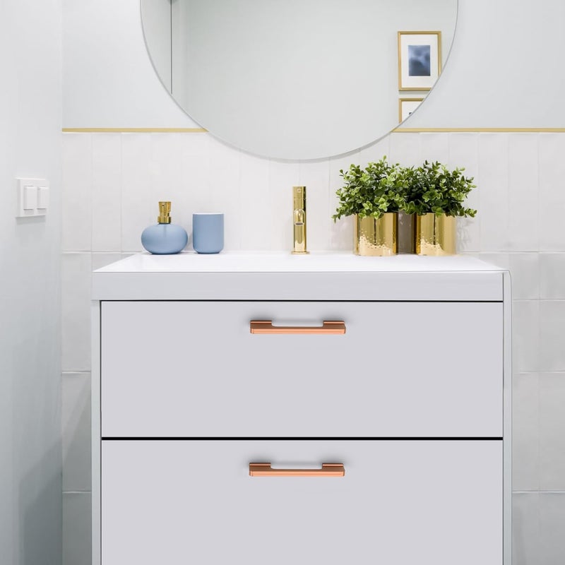 HARMONUS HARMONUS Fancy Aluminium Kitchen Cabinet HandlePull HandleDoor HandleDrawer HandleRose Gold Finish Aluminium Alloy 18 INCH 6 PCS HCRGSAC43618 INCH - Image 3