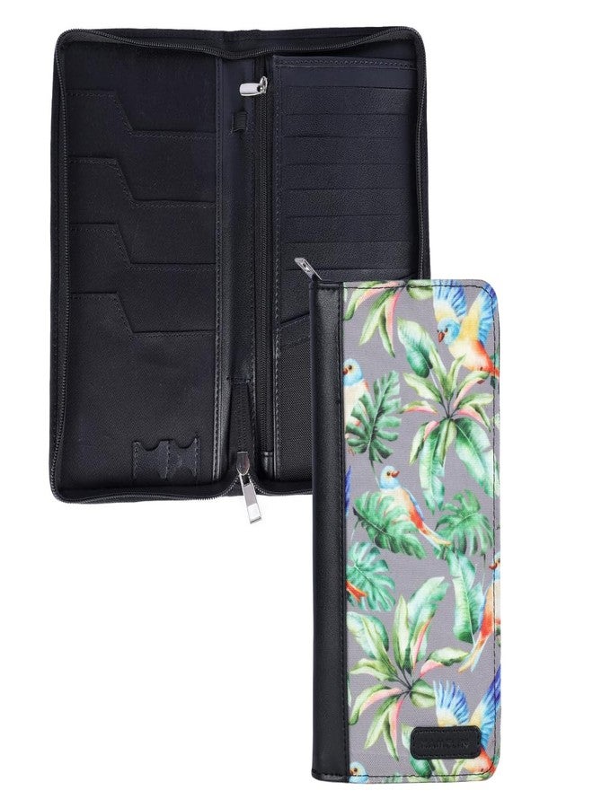 HAMELIN Unisex Vegan Leather Passport Holder |RFID Blocking Technology|Passport Holder For Family 4|Travel Organiser,Pasport Pouch Case for Men,Women|4 Pasport Cover Slots & 8 Card Slots|Lilac Flutter - Image 1