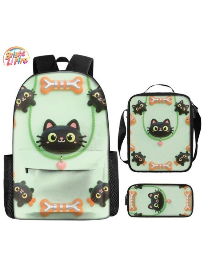 Bright Li Fire Fashion is unlimited! Cartoon bag three-piece set, suitable for a variety of scenes for students and teenagers (available for students, children, friends on outings, mountain climbing, school, etc.) - 72 - Image 1