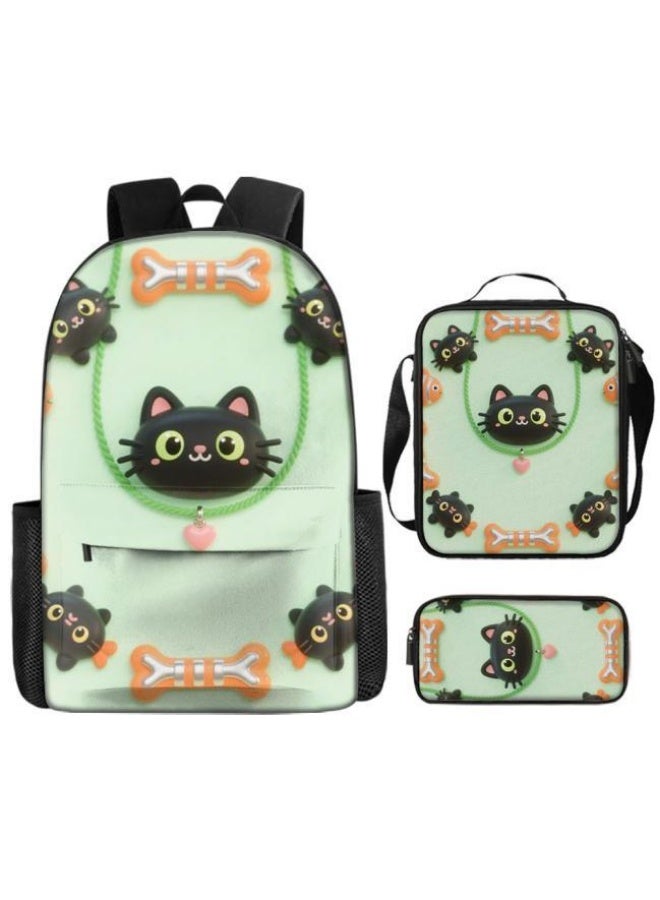 Bright Li Fire Fashion is unlimited! Cartoon bag three-piece set, suitable for a variety of scenes for students and teenagers (available for students, children, friends on outings, mountain climbing, school, etc.) - 72 - Image 2