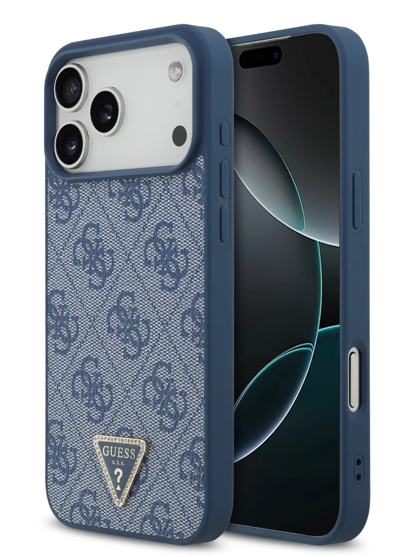 جس حافظة iPhone 17 Pro Max MagSafe 4G من جلد PU مع شعار مثلث / حماية من الصدمات / تصميم نحيف / سهولة في التثبيت بنظام Snap-On / قبضة مريحة - بيج