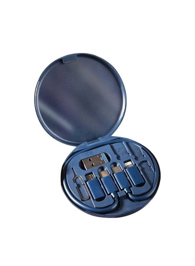 NIBEMINENT Multifunctional Data Cable Storage Box Adaptor for USB-C and Micro-USB Devices Universal Data Transfer Cable  - Image 1