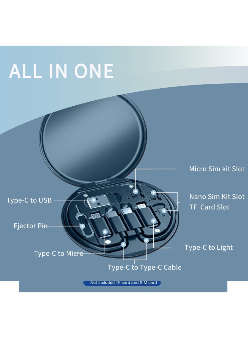 NIBEMINENT Multifunctional Data Cable Storage Box Adaptor for USB-C and Micro-USB Devices Universal Data Transfer Cable  - Image 3