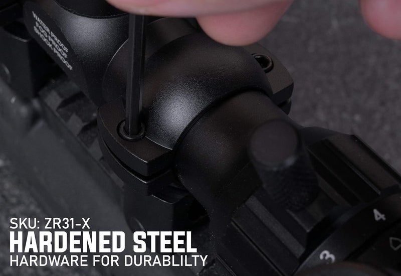 Monstrum Tactical مجموعة حلقات المنظار لسكك بيكاتيني/ويفر | قطر 1 بوصة - Image 4