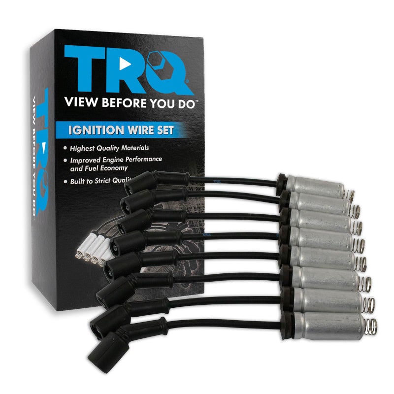 TRQ Ignition Spark Plug Wire Kit Set for GMC Cadillac Chevrolet Pickup Truck SUV V8 New