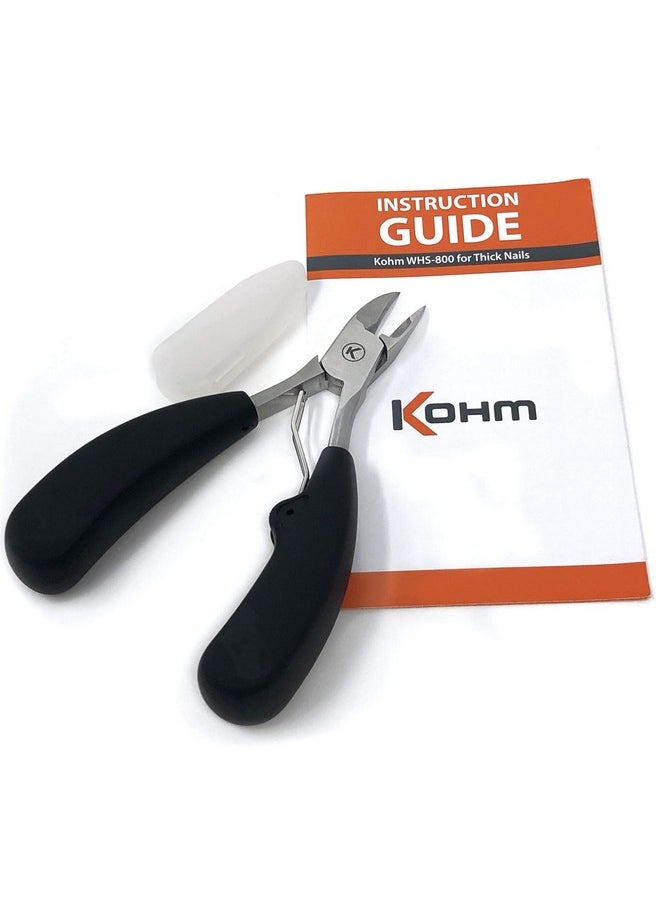 Kohm - Podiatrist Toenail Clippers, Ingrown Toe Nail Clippers For Thick Nails - Whs-800 Large, Professional, Podiatrist, Heavy Duty Toenail Clippers For Seniors & Adults - Image 1